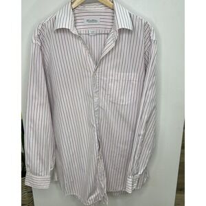 Brooks Brothers Regent Fit Pink/blue Striped Button DownShirt Mens Sz 17.5 34/35